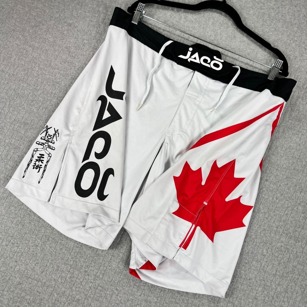 Jaco Resurgence MMA Fight Shorts Men 38 UFC Canada Flag Grappling BJJ Training